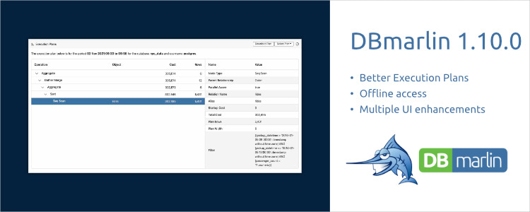 DBmarlin 1.10.0 released - with improved Execution Plans and more