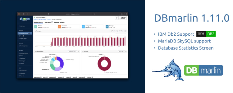 DBmarlin 1.11.0 released - with IBM Db2 support and more