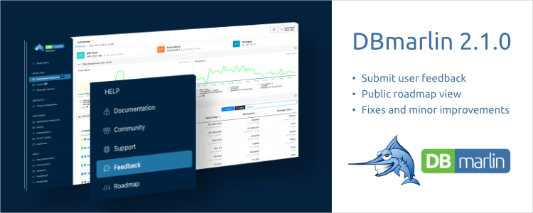 DBmarlin 2.1 released - with new feedback links