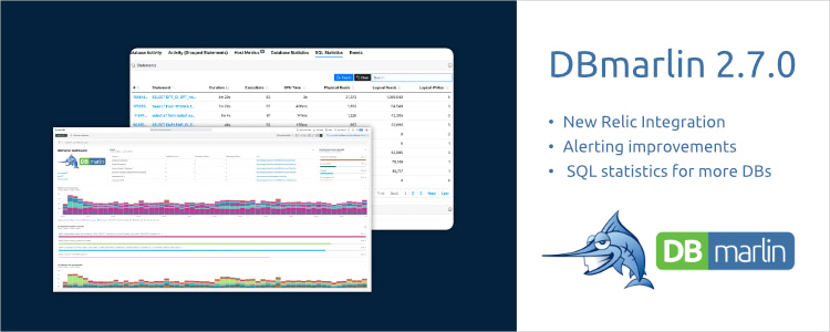 DBmarlin 2.7 released - with New Relic integration