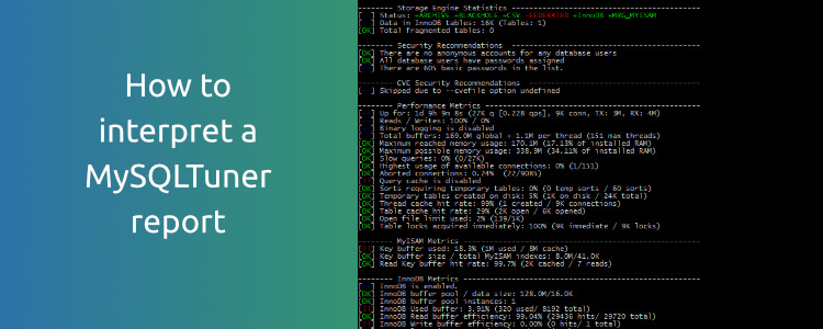 How to interpret a MySQLTuner report