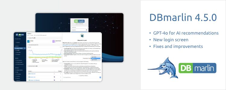 DBmarlin 4.5.0 adds new login screen and support for GPT-4o